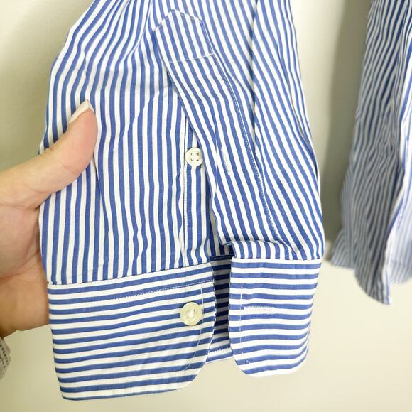 Ralph Lauren Mens Button-Down Shirt Striped Long Sleeve Collared Blue Size XL - Picture 5 of 8